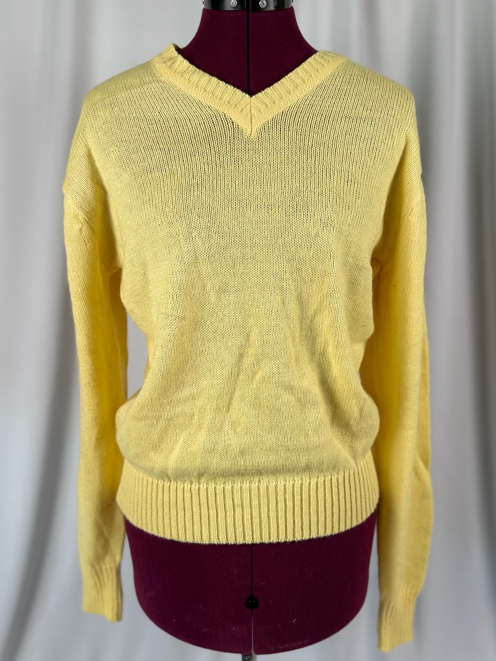 Men's V-Neck Yellow Sweater